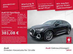 Mythosschwarz metallic Gebraucht 2022 Audi Q3 Sportback S-Line SUV | 35.980 € (Fairer Preis)