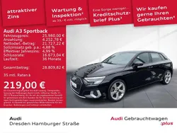Brillantschwarz Gebraucht 2022 Audi A3 Advanced Limousine | 25.980 € (Fairer Preis)