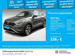 Indiumgrau metallic/schwarz (metallic) Gebraucht 2024 VW T-Roc Goal SUV | 30.450 € (Fairer Preis)