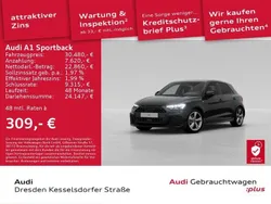 Mythosschwarz metallic Gebraucht 2024 Audi A1 Sportback S-Line Kleinwagen | 30.480 € (Teuer)