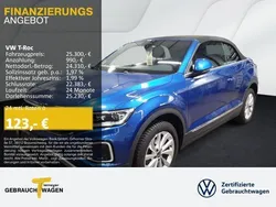 Ravennablau metallic Gebraucht 2024 VW T-Roc Cabriolet Style Cabrio | 25.300 € (Superpreis)
