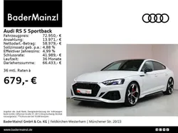 Gletscherweiß metallic (metallic) Gebraucht 2024 Audi RS5 Sportback Competition Limousine | 72.950 € (Superpreis)