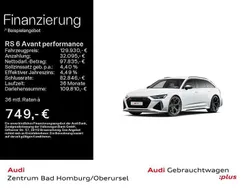 Gletscherweiß metallic Gebraucht 2025 Audi RS6 Performance Kombi | 129.930 € (Superpreis)