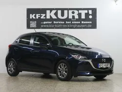 Deep crystal blue (metallic) Gebraucht 2021 Mazda 2 Exclusive-Line Limousine | 16.990 € (Fairer Preis)