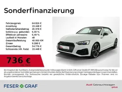 Gletscherweiß metallic verdeck schwarz Gebraucht 2024 Audi S5 Cabriolet Ambiente Cabrio | 64.826 € (Etwas zu teuer)