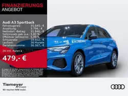 Turboblau Gebraucht 2022 Audi A3 Sportback e-tron S-Line Limousine | 34.680 € (Teuer)