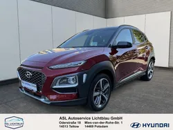 Pulse red/ dark knight Gebraucht 2021 Hyundai Kona Premium SUV | 18.490 € (Fairer Preis)