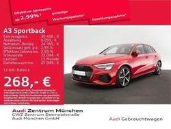 Rot Gebraucht 2022 Audi A3 Sportback S-Line Limousine | 32.442 € (Fairer Preis)