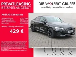 Schwarz (mythosschwarz metallic) Neu 2025 Audi A3 S-Line Limousine | 41.467 € (Guter Preis)