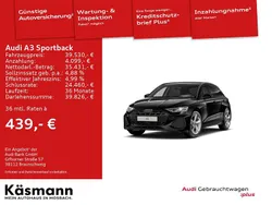 Mythosschwarz metallic Gebraucht 2025 Audi A3 S-Line Limousine | 39.530 € (Teuer)