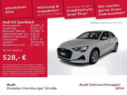 Weiß Gebraucht 2024 Audi A3 Sportback Advanced Kleinwagen | 34.890 € (Fairer Preis)