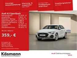 Weiß Gebraucht 2021 Audi A3 Sportback Comfort Limousine | 25.460 € (Fairer Preis)