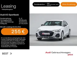 Weiß Gebraucht 2025 Audi A3 Sportback S-Line Limousine | 34.449 € (Guter Preis)