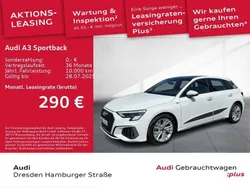Weiß Gebraucht 2024 Audi A3 Sportback S-Line Limousine | 32.490 € (Superpreis)