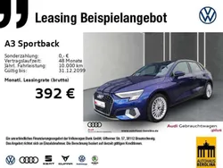 Navarrablau metallic Gebraucht 2024 Audi A3 Advanced Plus Limousine | 26.939 € (Guter Preis)