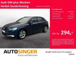 Navarrablau metallic Gebraucht 2024 Audi A3 Sportback Advanced Plus Limousine | 32.440 € (Guter Preis)