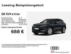 Grau Neu 2025 Audi Q6 e-tron Sport SUV | 59.888 € (Guter Preis)