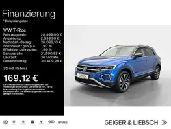 Ravennablau metallic/schwarz Gebraucht 2024 VW T-Roc Style SUV | 28.999 € (Guter Preis)