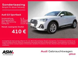 Gletscherweiß metallic Gebraucht 2025 Audi Q3 Sportback S-Line SUV | 43.730 € (Fairer Preis)