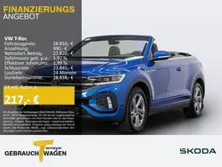 Blau Gebraucht 2023 VW T-Roc Cabriolet R-line Cabrio | 28.800 € (Fairer Preis)