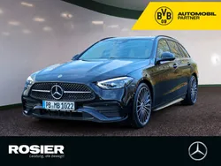Schwarz / obsidianschwarz Gebraucht 2024 Mercedes C200 AMG Kombi | 40.990 € (Fairer Preis)