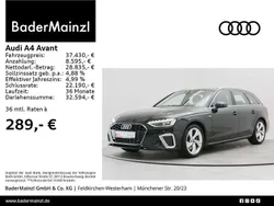 Mythosschwarz metallic Gebraucht 2025 Audi A4 S-Line Kombi | 37.430 € (Fairer Preis)