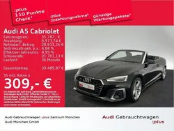 Mythosschwarz metallic Gebraucht 2021 Audi A5 Cabriolet Ambiente Cabrio | 35.787 € (Fairer Preis)