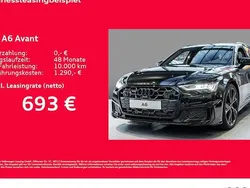 Mythosschwarz metallic Neu 2024 Audi A6 S-Line Kombi | 78.296 € (Etwas zu teuer)