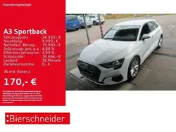Weiss Gebraucht 2024 Audi A3 Sportback Business Limousine | 24.950 € (Superpreis)