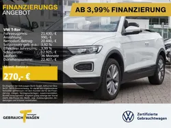 Weiß Gebraucht 2022 VW T-Roc Cabriolet Style Cabrio | 20.940 € (Guter Preis)