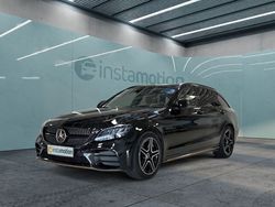 Schwarz Gebraucht 2020 Mercedes C180 AMG line Kombi | 28.598 € (Fairer Preis)