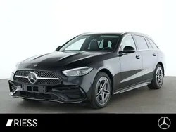 Metalliclack obsidianschwarz Gebraucht 2024 Mercedes C300e AMG Kombi | 42.900 € (Superpreis)