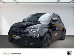 Onyx schwarz) (schwarz Gebraucht 2023 Fiat 500e La Prima Limousine | 27.950 € (Teuer)