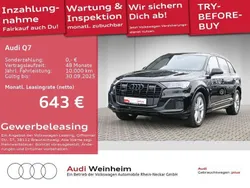 Mythosschwarz metallic Gebraucht 2023 Audi Q7 S-Line SUV | 62.999 € (Guter Preis)