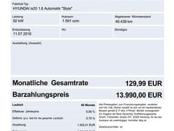 Grau Gebraucht 2016 Hyundai ix20 Kleinwagen | 13.990 € (Etwas zu teuer)
