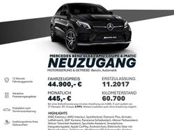 Schwarz Gebraucht 2017 Mercedes GLE43 AMG AMG Coupé | 44.900 € (Fairer Preis)