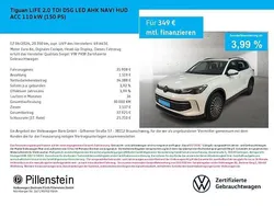 Oryxweiß perlmutteffekt Gebraucht 2024 VW Tiguan Life SUV | 35.908 € (Guter Preis)