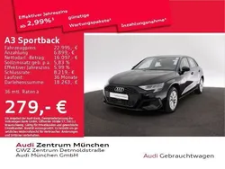 Brillantschwarz Gebraucht 2022 Audi A3 Sportback e-tron Limousine | 24.681 € (Fairer Preis)