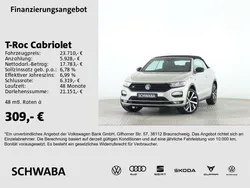 Ivory silver metallic/schwarz Gebraucht 2022 VW T-Roc Cabriolet R-line Cabrio | 23.710 € (Guter Preis)