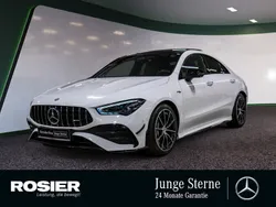 Weiss / polarweiß Gebraucht 2024 Mercedes CLA35 AMG AMG Coupé | 55.460 € (Fairer Preis)