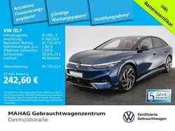 Aquamarinblau metallic/schwarz Gebraucht 2024 VW ID.7 Pro Limousine | 47.481 €