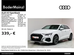 Weiß Gebraucht 2024 Audi A3 Sportback S-Line Limousine | 34.650 € (Superpreis)