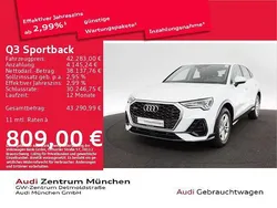 Gletscherweiß metallic Gebraucht 2023 Audi Q3 Sportback Ambiente SUV | 41.484 € (Guter Preis)