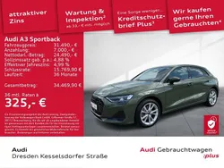 Grün Gebraucht 2024 Audi A3 Sportback Advanced Limousine | 31.490 € (Guter Preis)