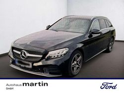 Obsidianschwarz Gebraucht 2021 Mercedes C300 AMG line Kombi | 27.990 €