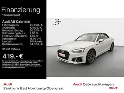 Gletscherweiß metallic/verdeck Gebraucht 2021 Audi A5 Cabriolet S-Line Cabrio | 40.890 € (Etwas zu teuer)
