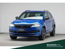 Raceblau metallic Gebraucht 2021 Skoda Karoq SportLine SUV | 28.499 € (Etwas zu teuer)