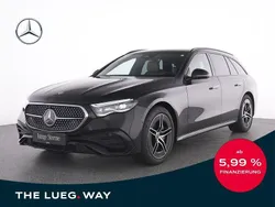 Schwarz metalliclack obsidians Gebraucht 2024 Mercedes E300 AMG Kombi | 55.885 € (Fairer Preis)