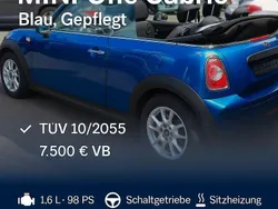 Blau Gebraucht 2011 Mini One Cabriolet Cabrio | 7.500 € (Fairer Preis)