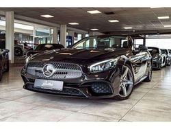 Obsidian black metallic pain Gebraucht 2020 Mercedes SL500 AMG line Cabrio | 80.990 €